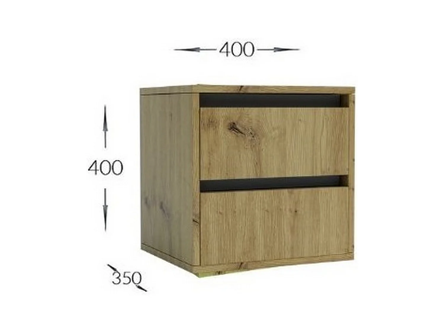 Table de Chevet Idea, Marron, 40x40x35 cm, Seven Design