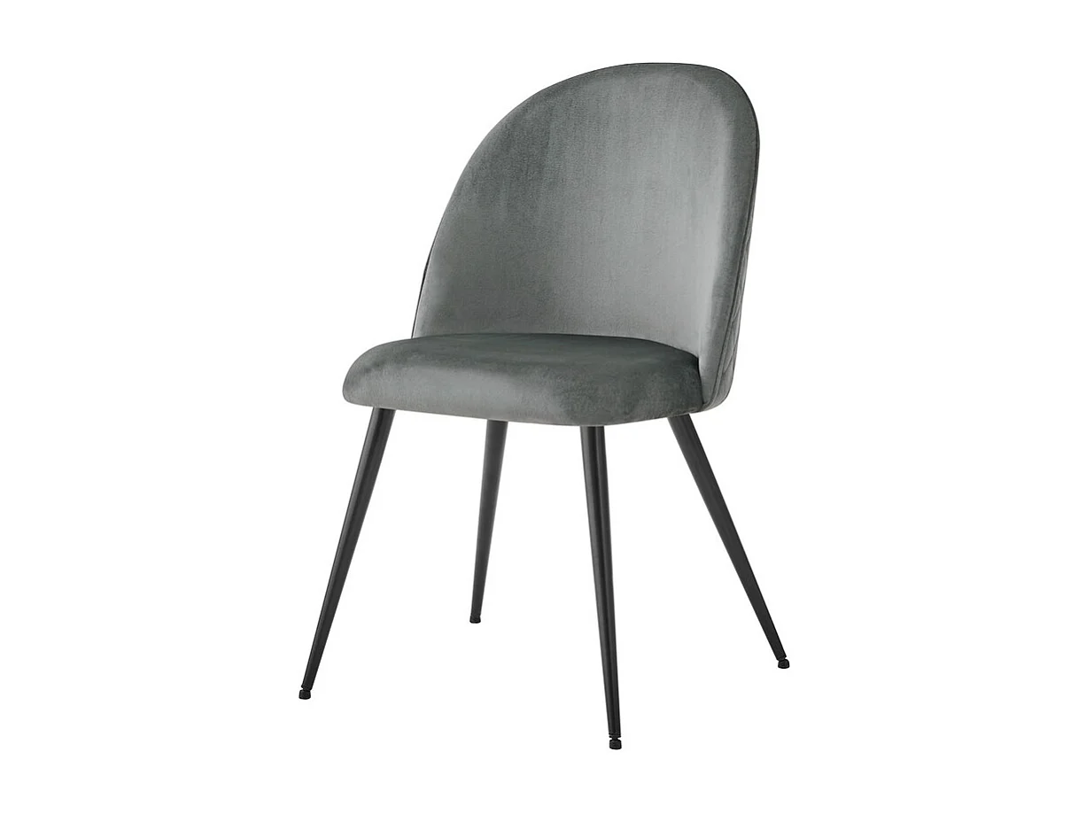Zestaw 2 krzeseł Elisa SG, Szary, 50,5x54,5x83 cm, Seven Design
