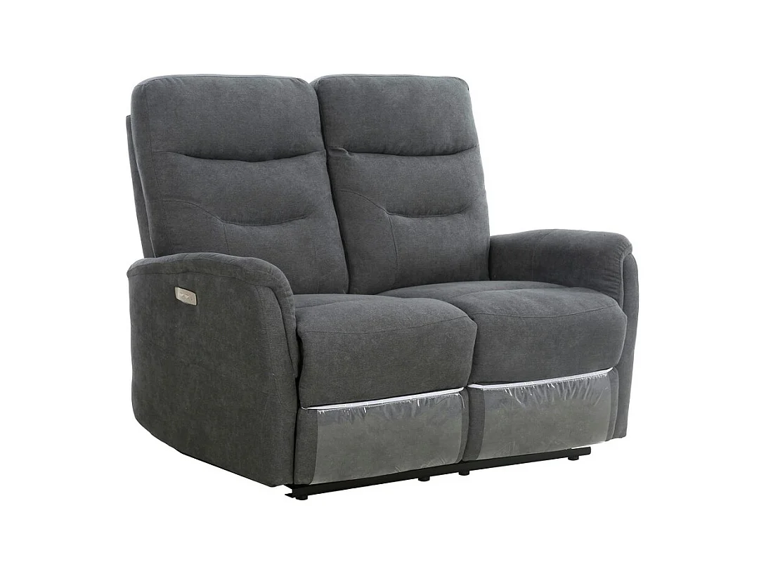 Divano Reclinabile Achille Plus, Grigio, 131x96x101 cm, Epikasa