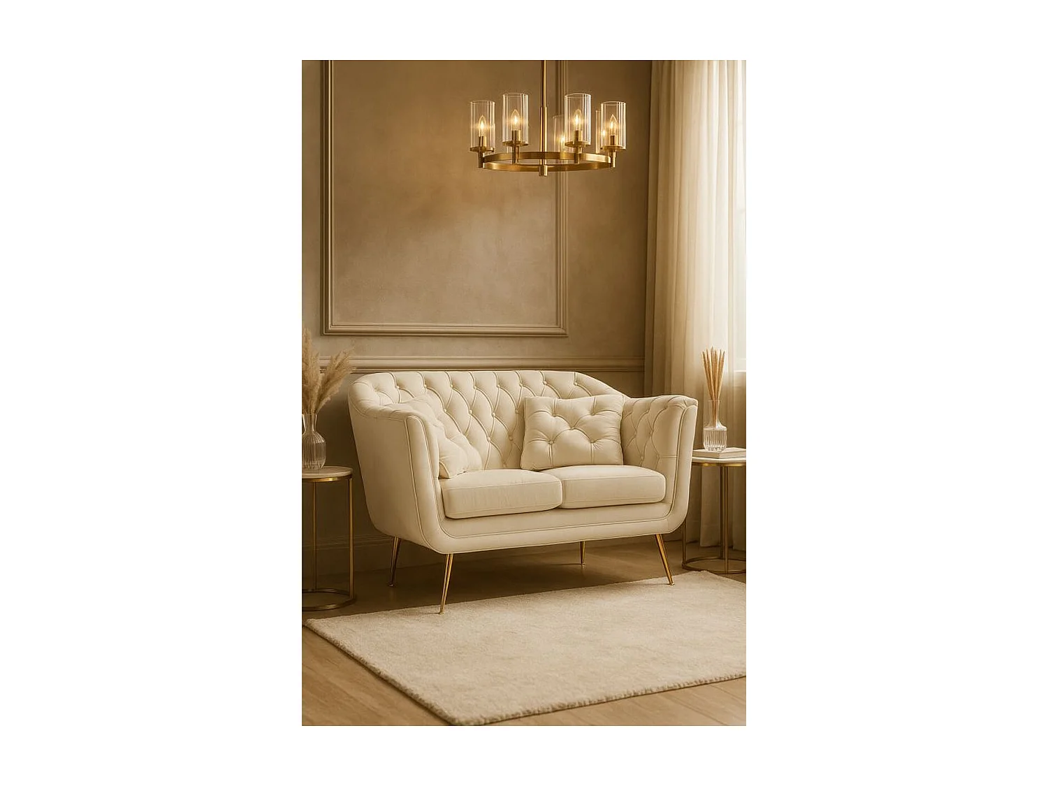 Divano MF894, Beige, 130x83x91 cm, Epikasa