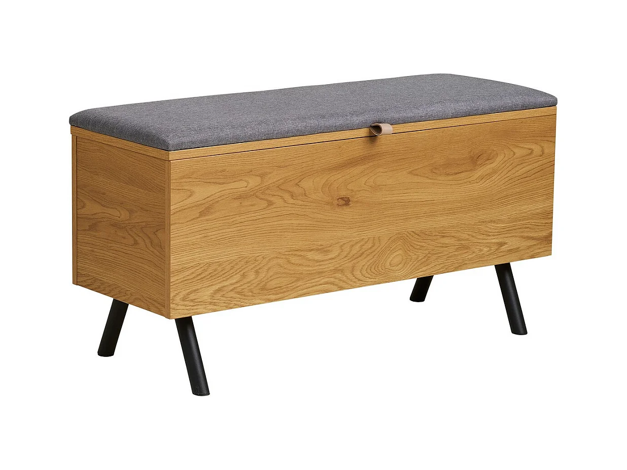 Banc avec Rangement Barco, Marron, 92x33x48 cm, Seven Design