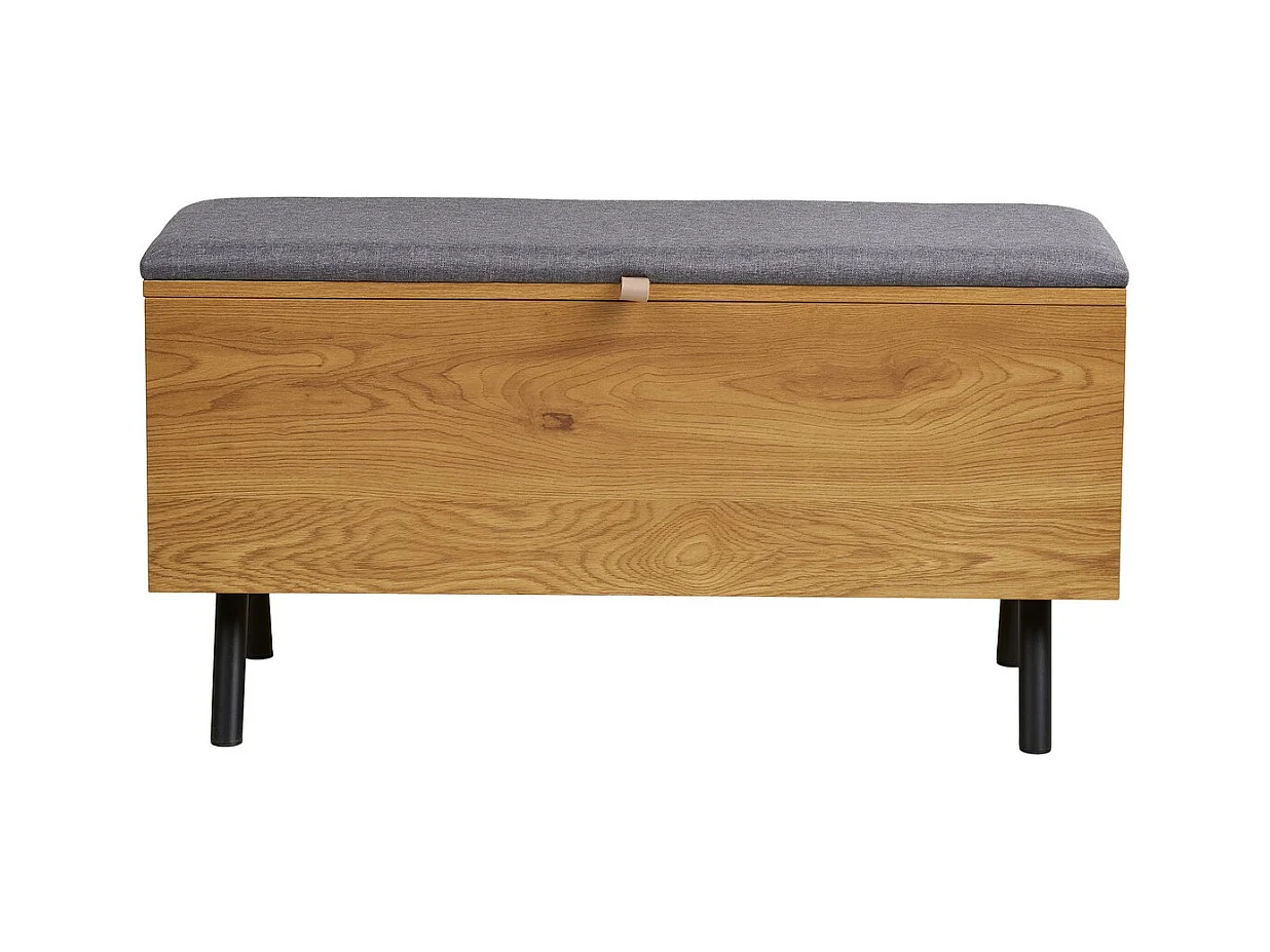 Banc avec Rangement Barco, Marron, 92x33x48 cm, Seven Design
