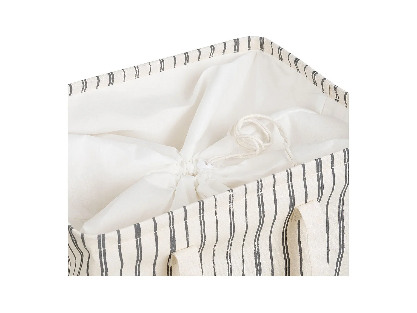 Panier à Linge Argor, Blanc, 38x28x58 cm, Seven Design