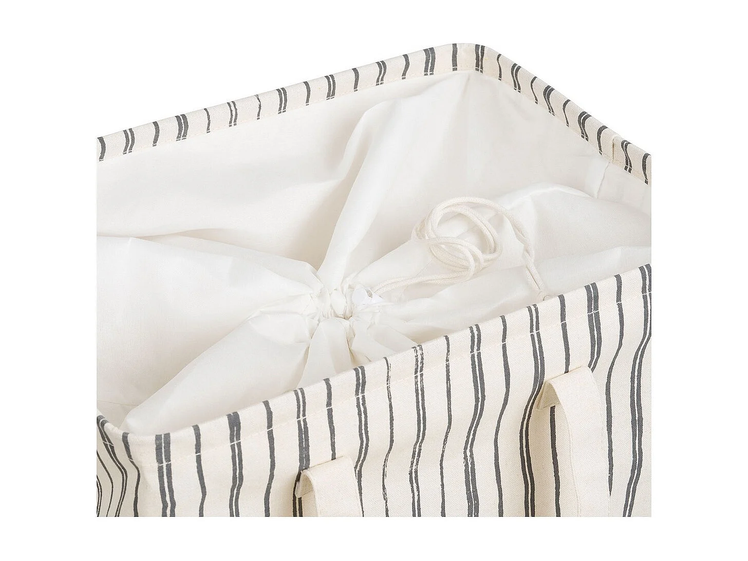 Panier à Linge Argor, Blanc, 38x28x58 cm, Seven Design