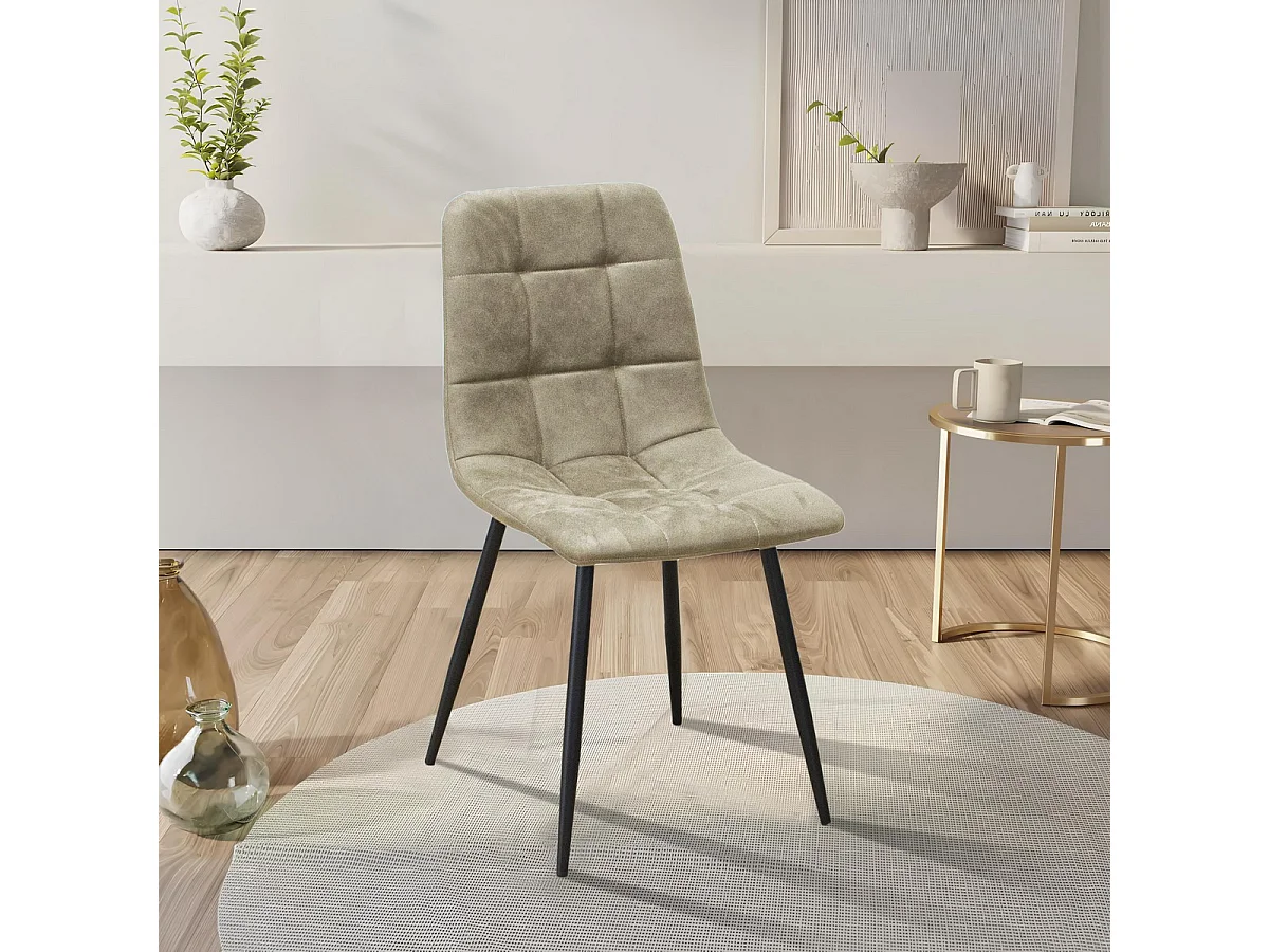 Set van 4 Stoelen Daniela SG - Duifgrijs - 54x44x87 cm - Seven Design