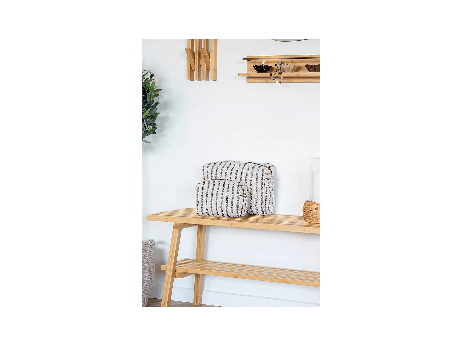 Trousse de Toilette Nador, Blanc, 30x11x22 cm, Seven Design