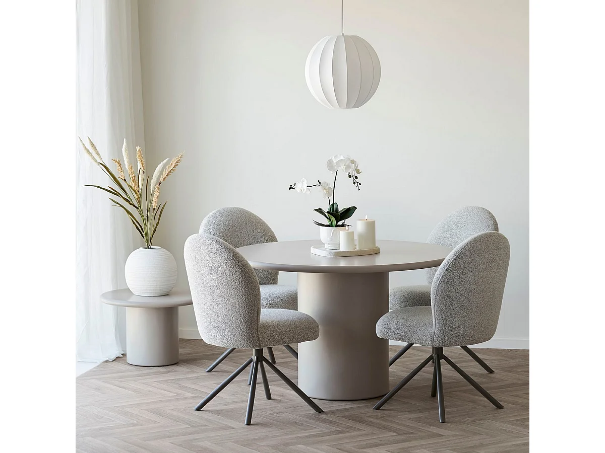 Zestaw 2 krzeseł Lana, Biały, 50x63x91,5 cm, Seven Design