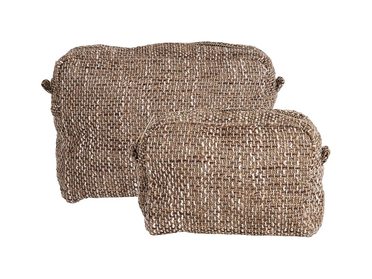 Trousse de Toilette Safi, Marron, 30x11x22 cm, Seven Design