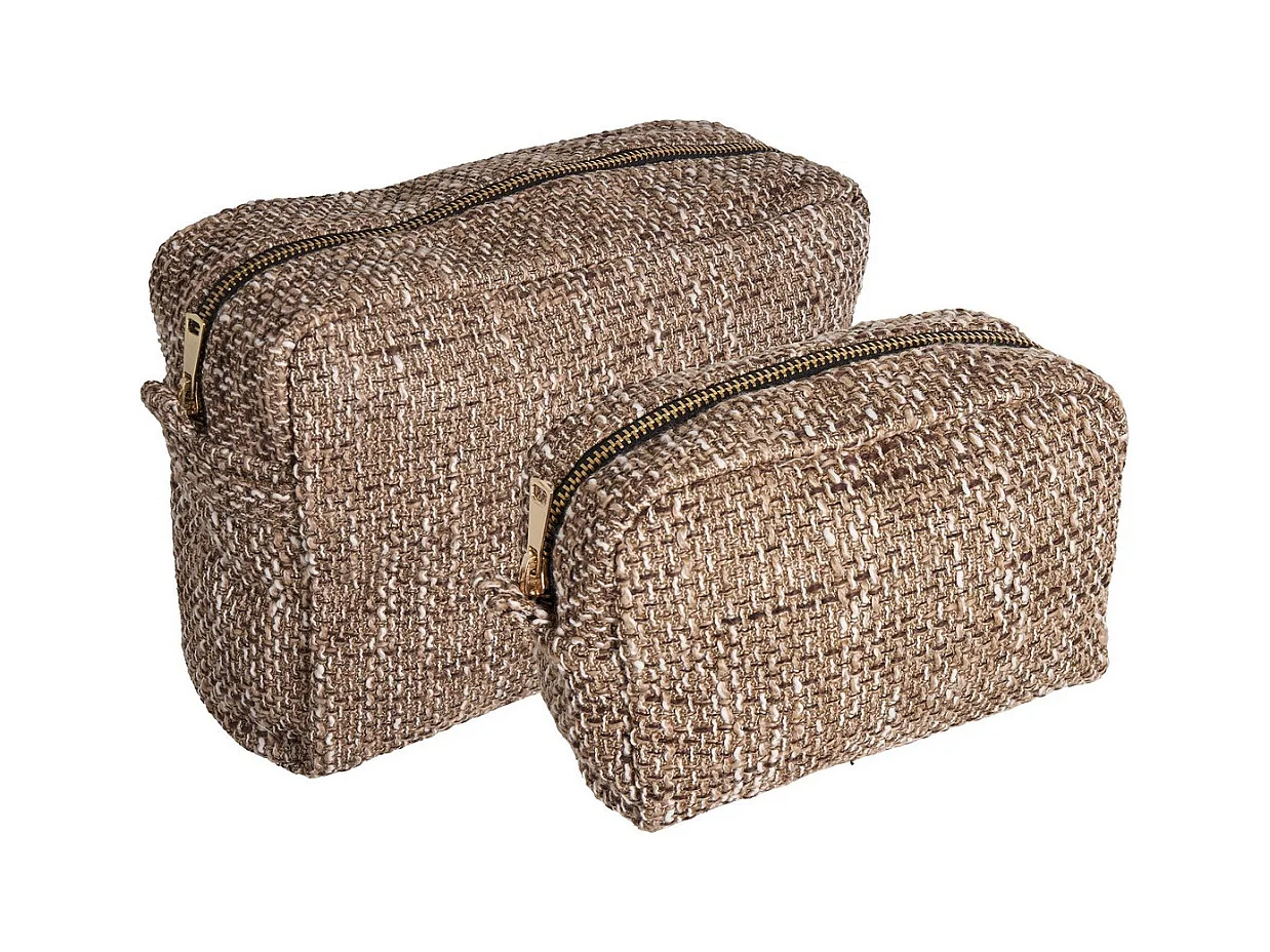 Trousse de Toilette Safi, Marron, 30x11x22 cm, Seven Design