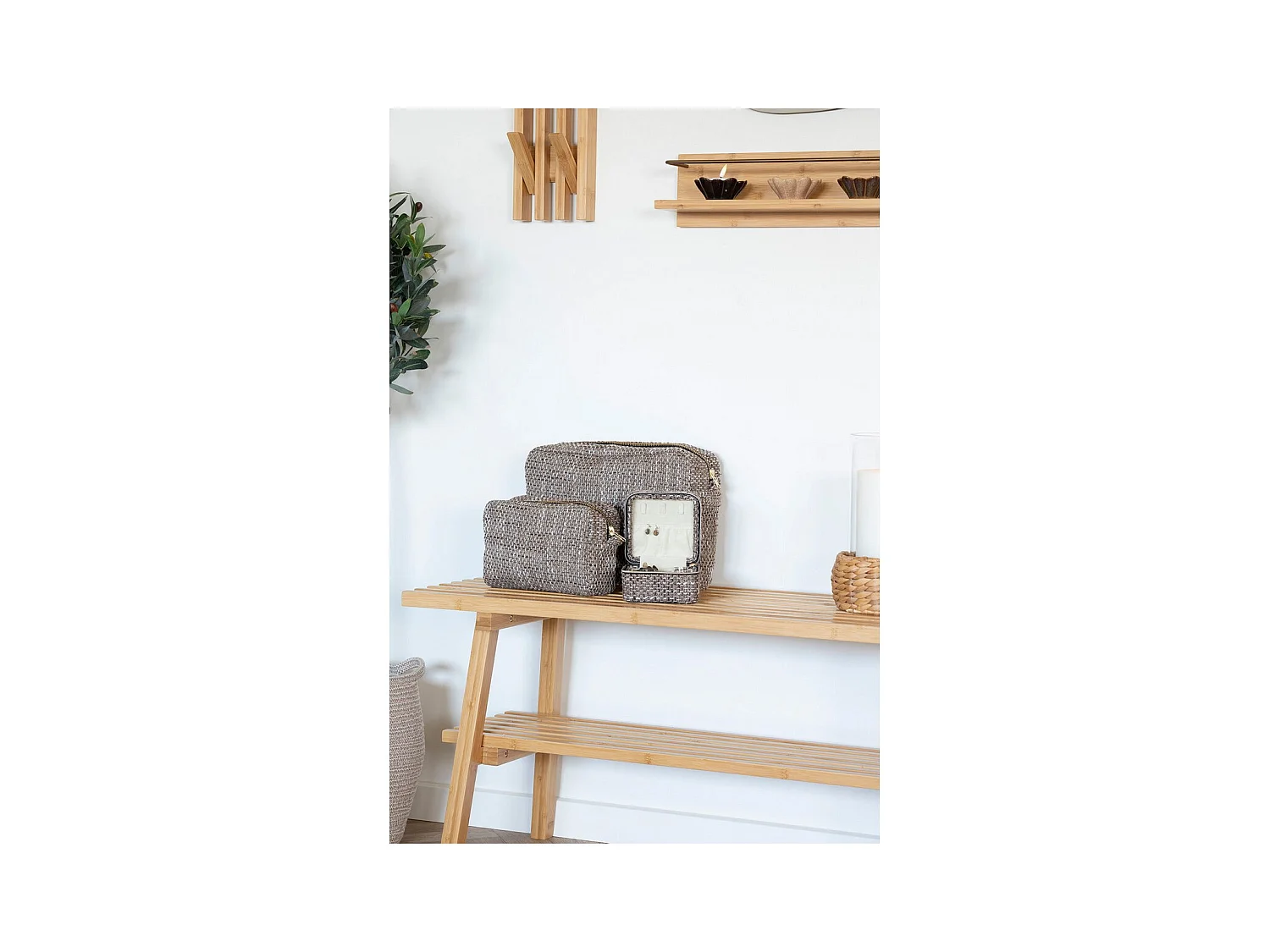 Trousse de Toilette Safi, Marron, 30x11x22 cm, Seven Design