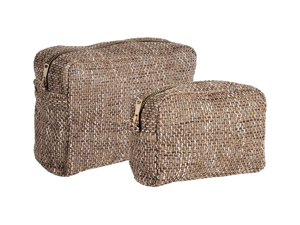 Trousse de Toilette Safi, Marron, 30x11x22 cm, Epikasa
