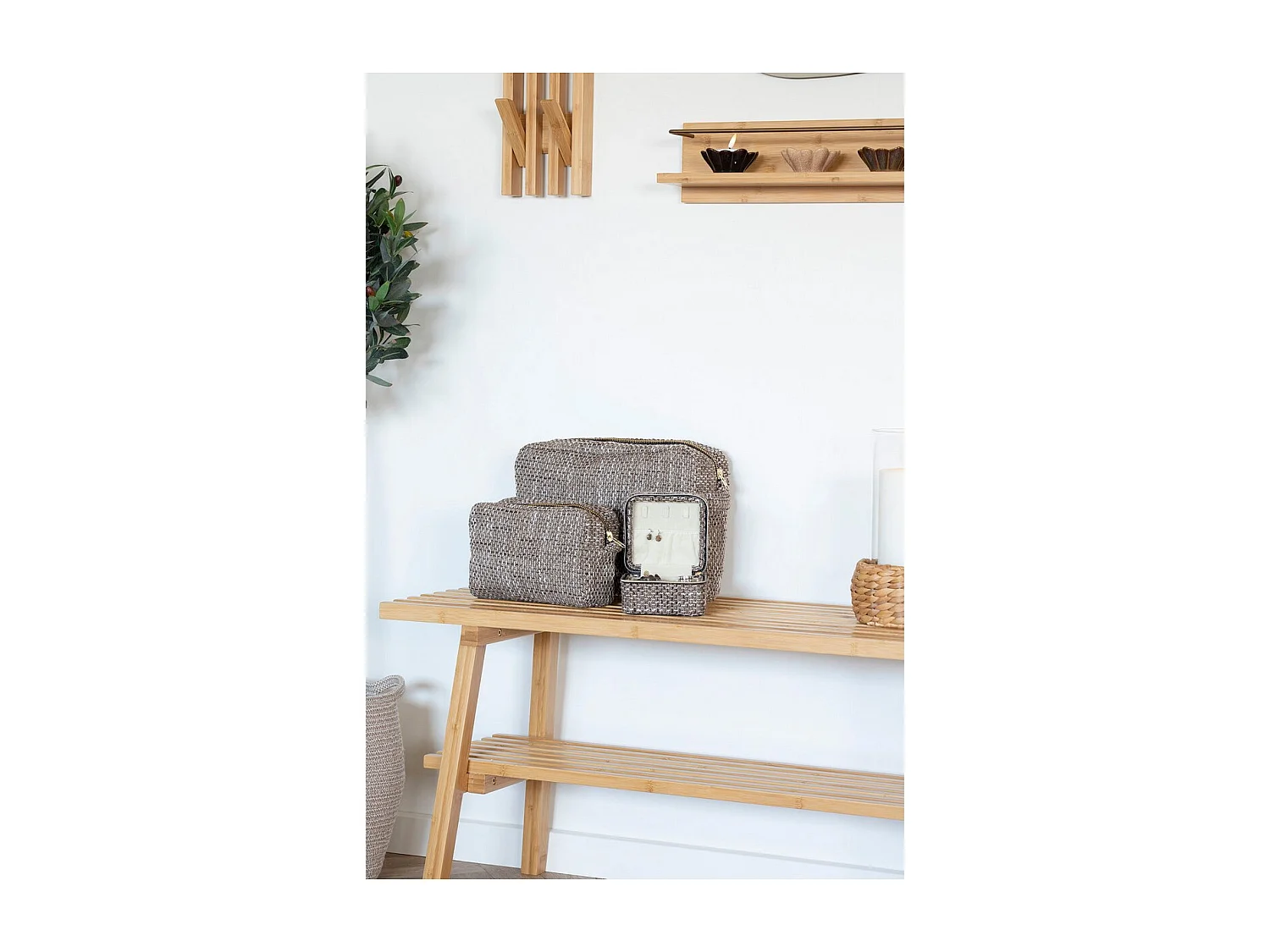 Kosmetyczka Safi, Brązowy, 30x11x22 cm, Seven Design