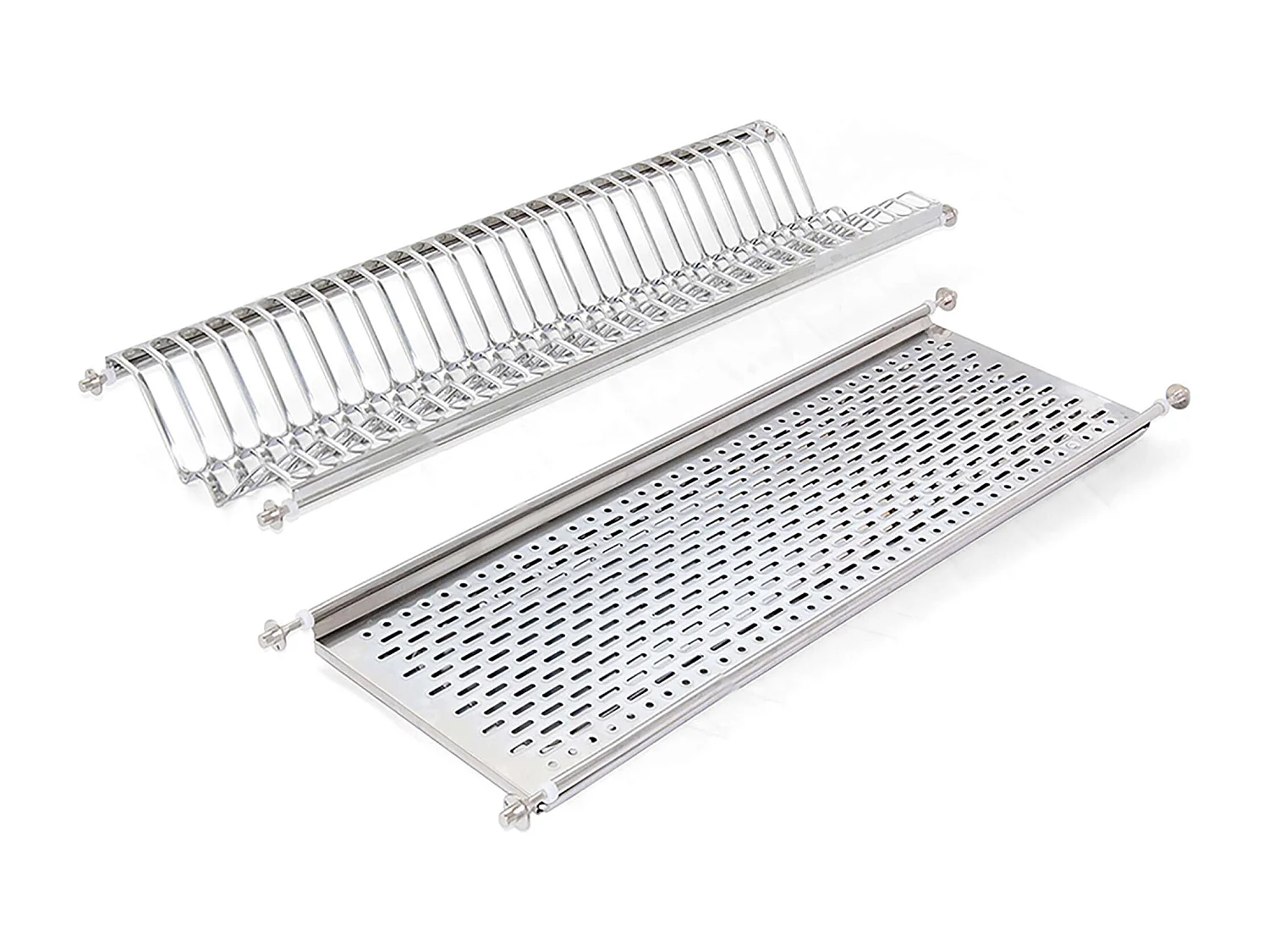 Escurreplatos acero inox módulos altos 80 cm gris 77x24x4 cm