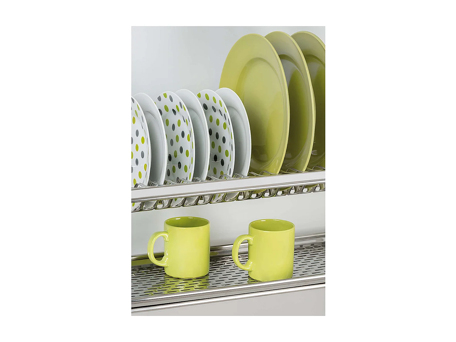 Escurreplatos acero inox módulos altos 80 cm gris 77x24x4 cm