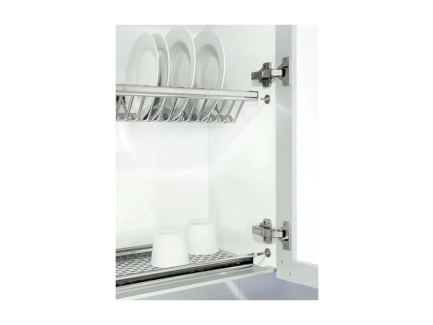 Escurreplatos acero inox módulos altos 80 cm gris 77x24x4 cm