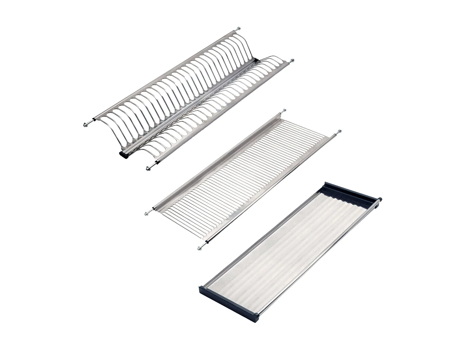 Ecurreplato acero inox módulo alto 80 cm gri 77x25x12 cm