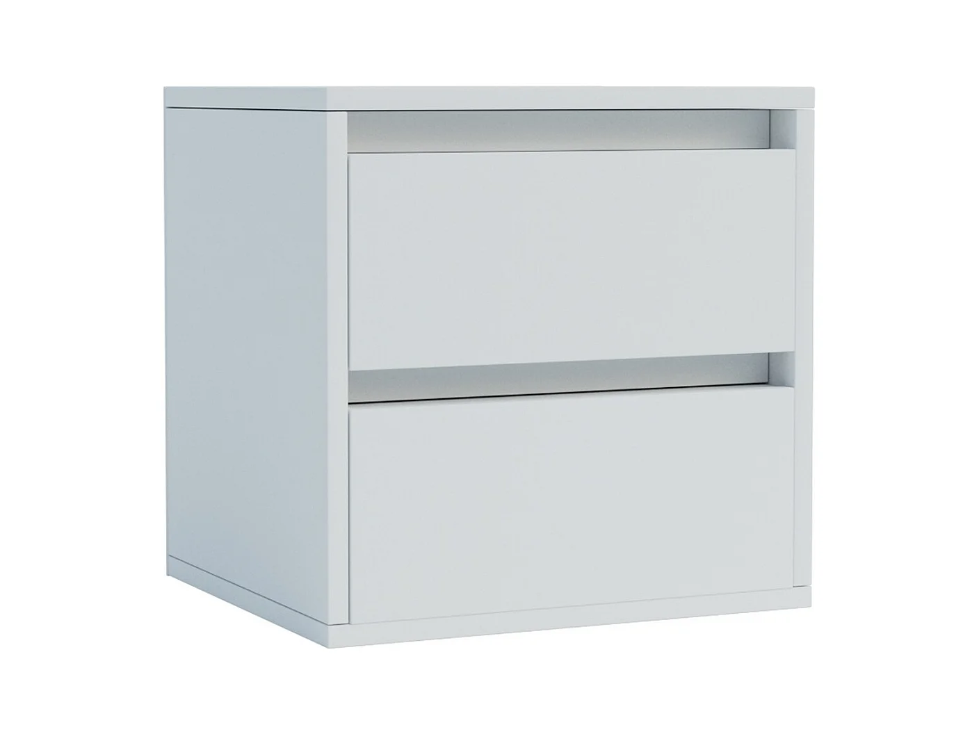 Table de Chevet Idea, Blanc, 40x40x35 cm, Epikasa