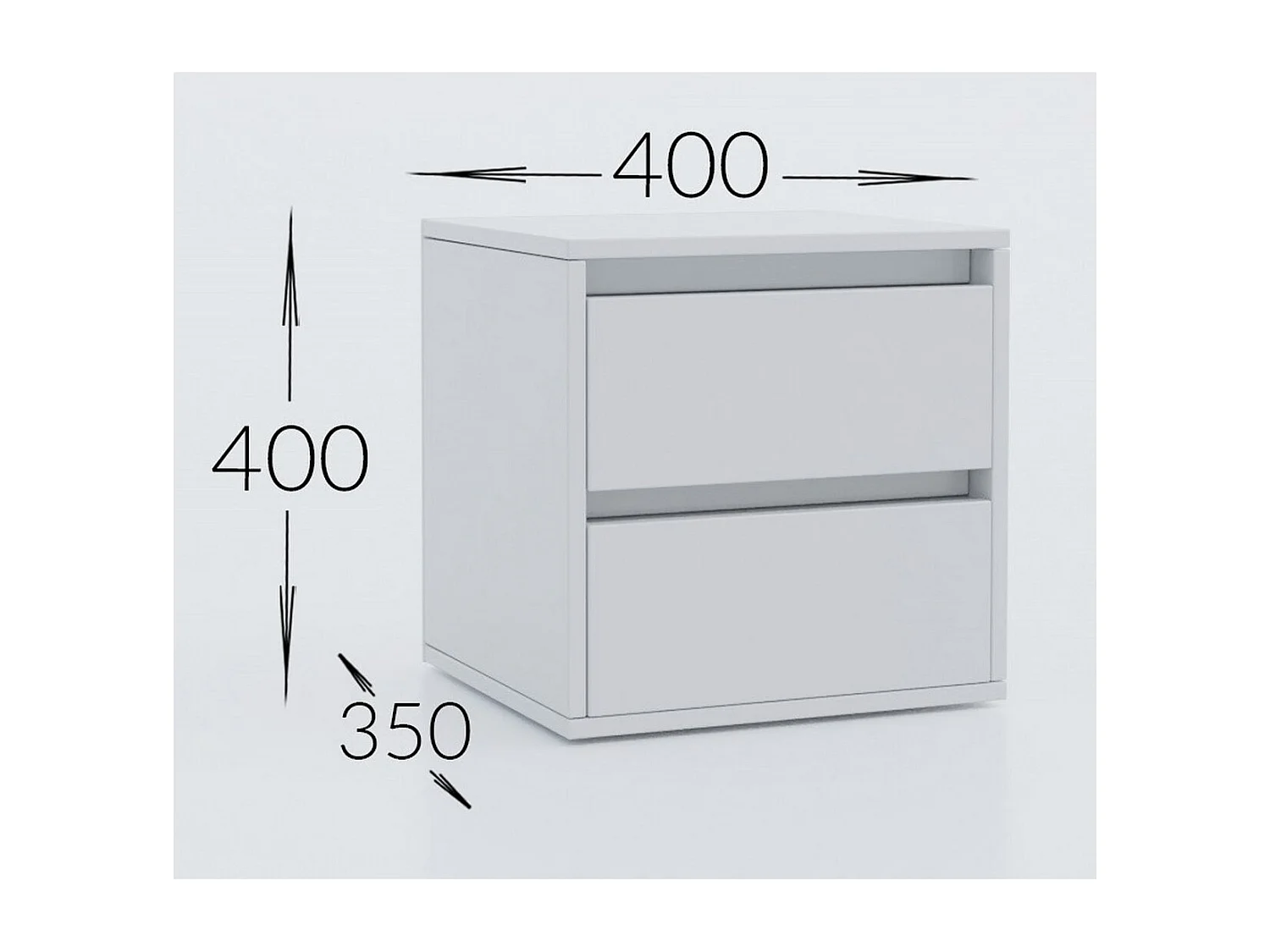 Stolik Nocny Idea, Biały, 40x40x35 cm, Seven Design