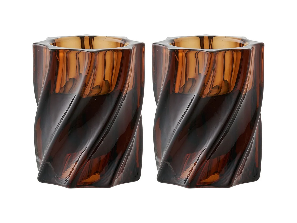 Bougeoir HN24, Marron, 6x6x7,5 cm, Seven Design