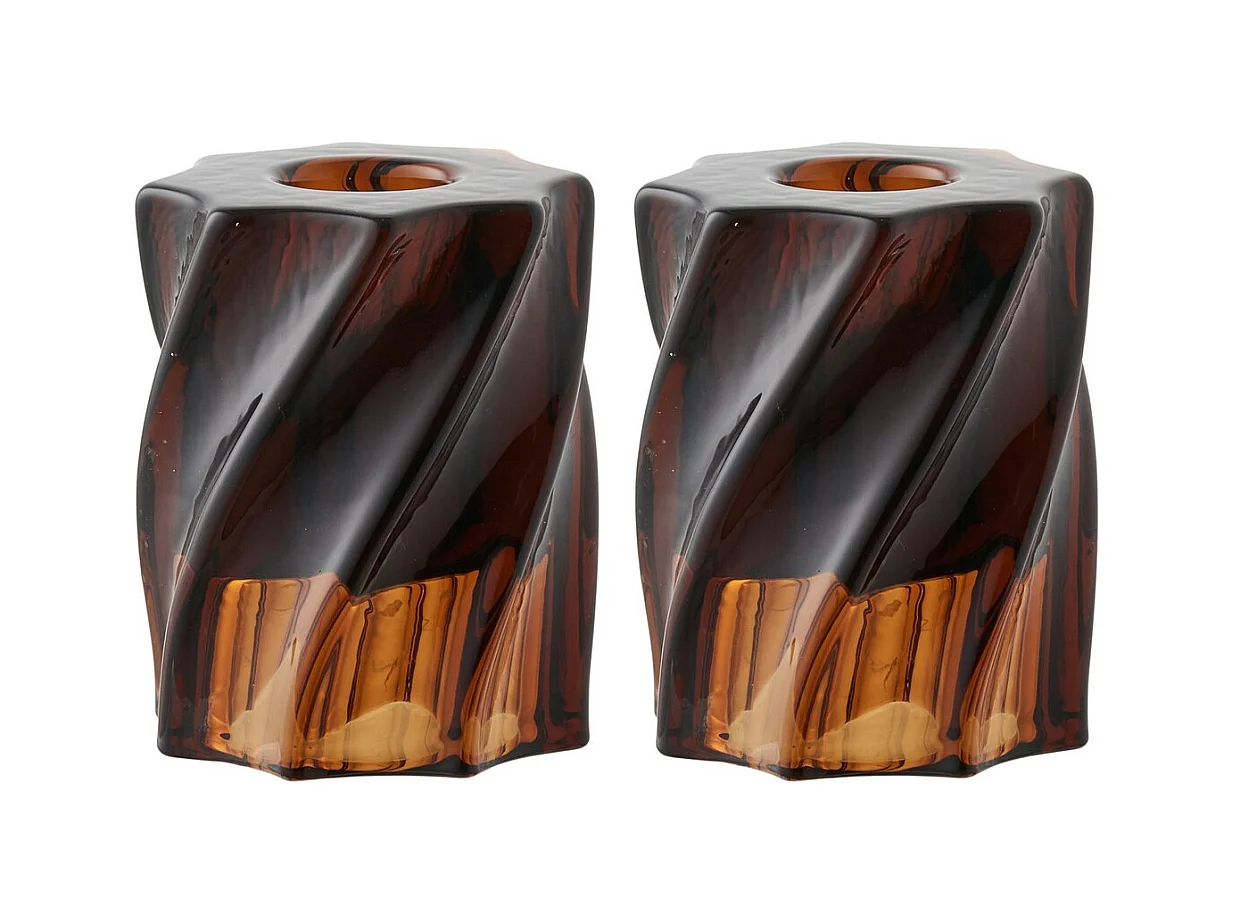 Bougeoir HN24, Marron, 6x6x7,5 cm, Seven Design