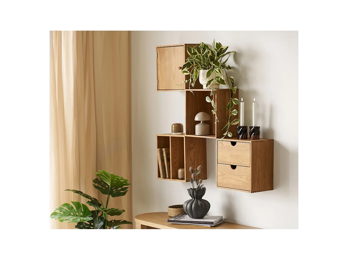 Bougeoir HN24, Marron, 6x6x7,5 cm, Seven Design