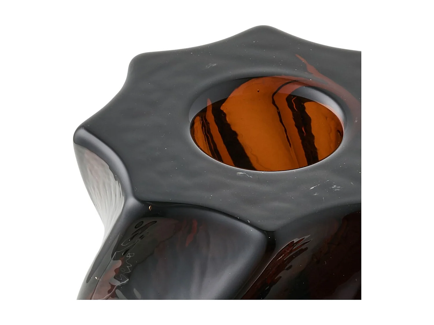 Świecznik HN24, Brązowy, 6x6x7,5 cm, Seven Design