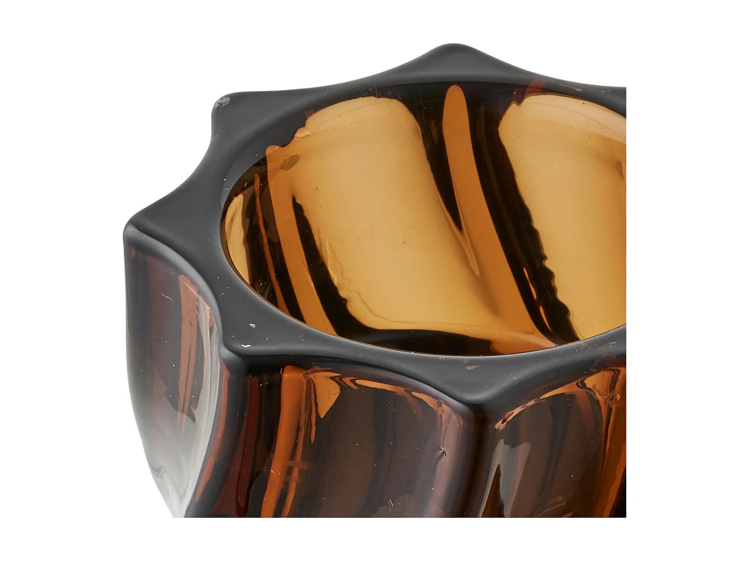 Świecznik HN24, Brązowy, 6x6x7,5 cm, Seven Design