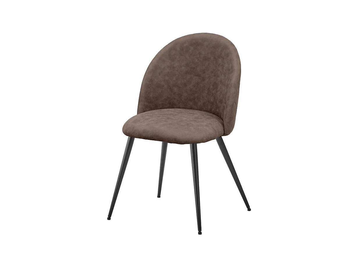 Lot de 2 Chaises Elisa SG, Marron, 50,5x54,5x83 cm, Seven Design