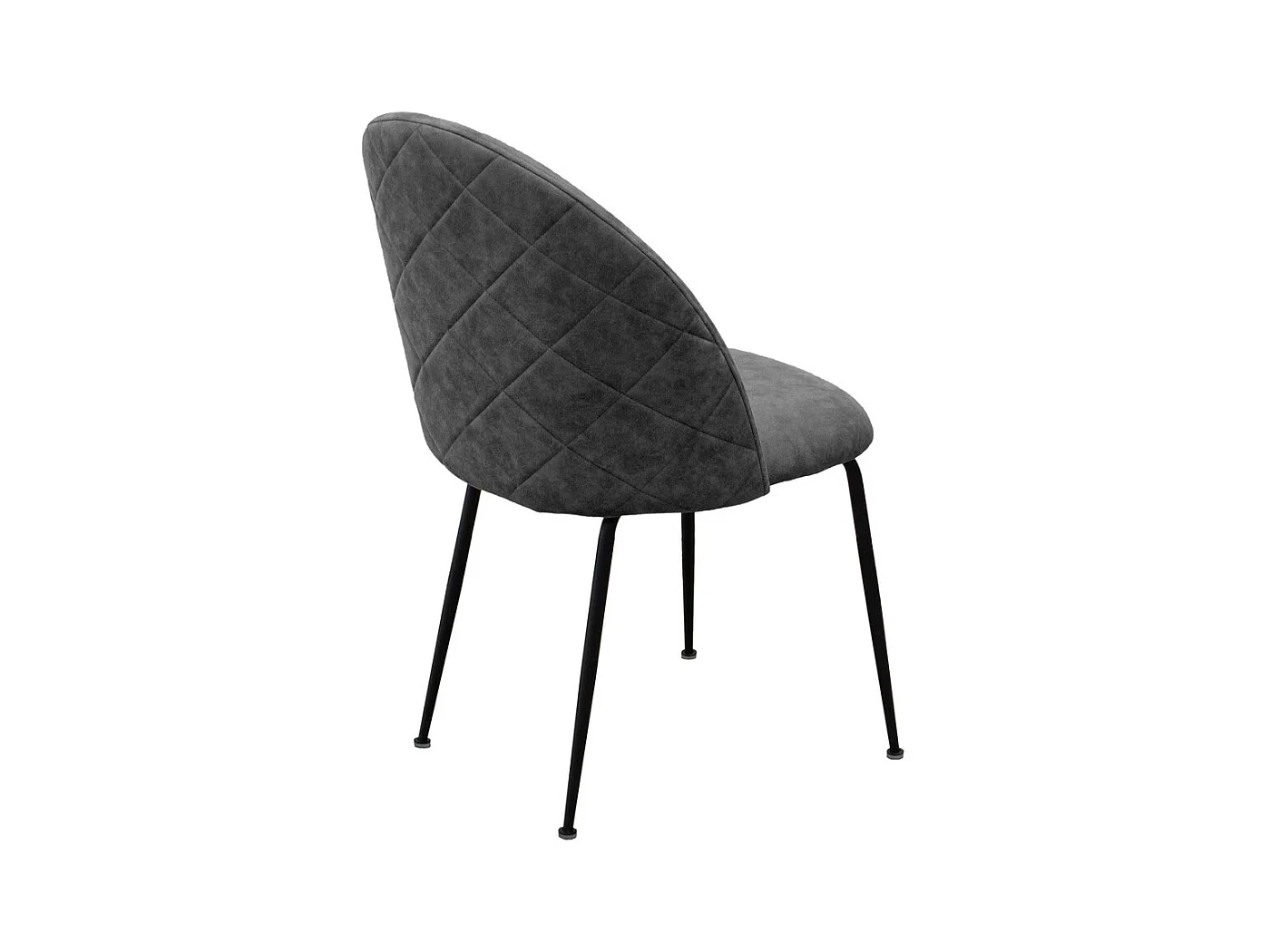 Lot de 4 Chaises Elisa, Gris, 41x58,5x86 cm, Seven Design