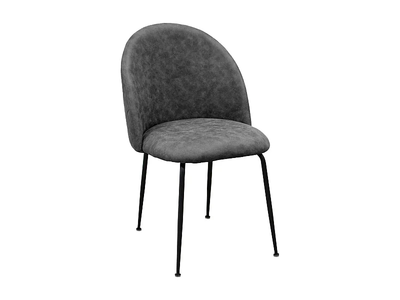 Zestaw 4 krzeseł Elisa, Szary, 41x58,5x86 cm, Seven Design