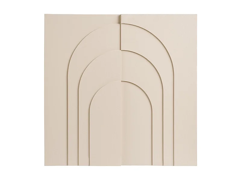 Pannello Decorativo Ina, Beige, 60x2x60 cm, Epikasa