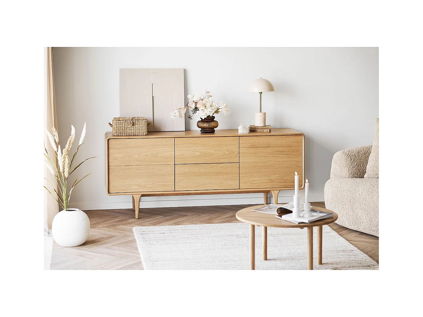 Panneau Décoratif Ina, Beige, 60x2x60 cm, Seven Design