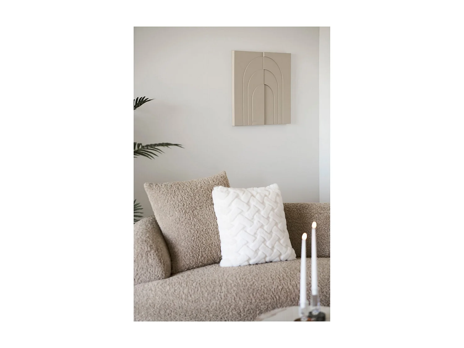 Decoratief Paneel Ina - Beige - 60x2x60 cm - Seven Design