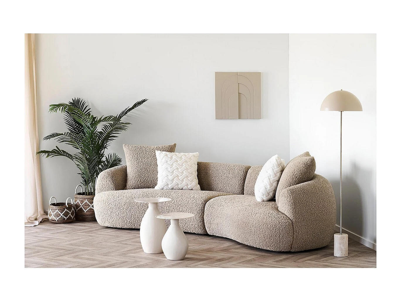 Decoratief Paneel Ina - Beige - 60x2x60 cm - Seven Design