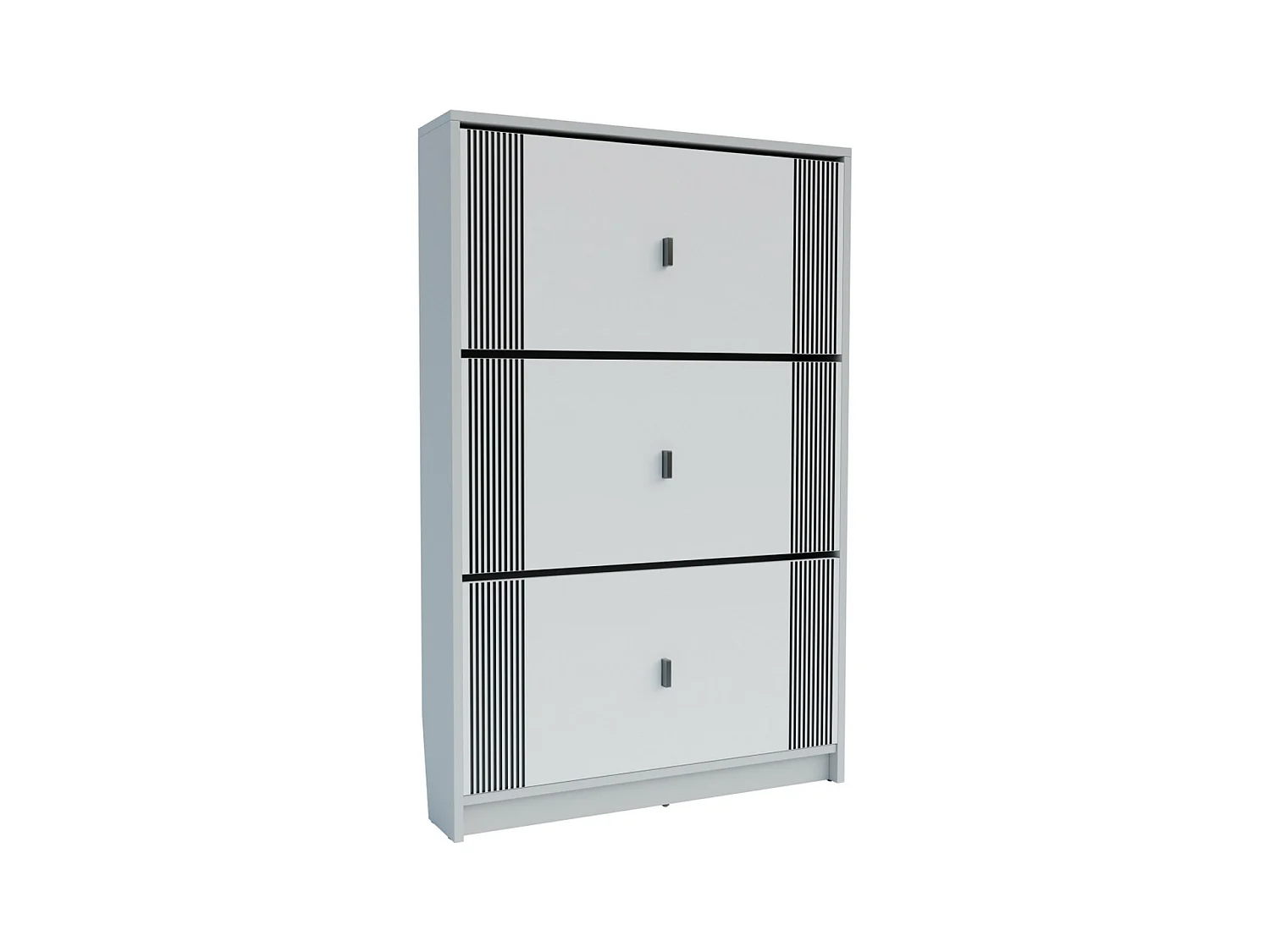 Étagère à Chaussures Friendly, Blanc, 80x17x120 cm, Seven Design