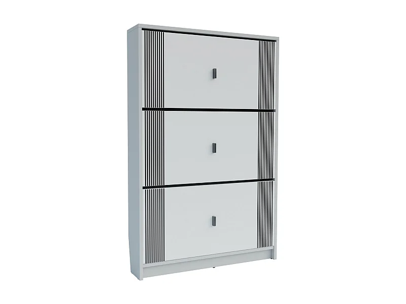 Stojak na Buty Friendly, Biały, 80x17x120 cm, Seven Design