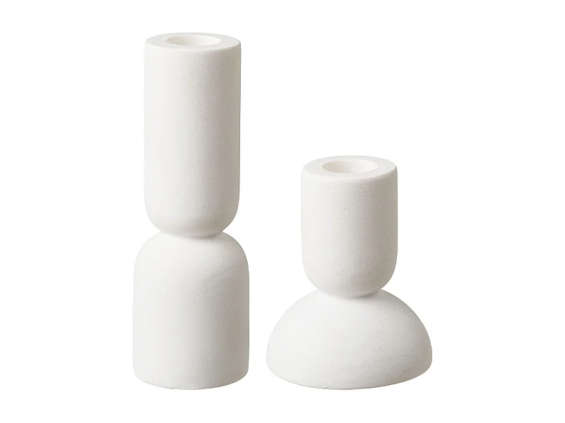 Świecznik HN26, Biały, 7,5x7,5x15 cm, Epikasa