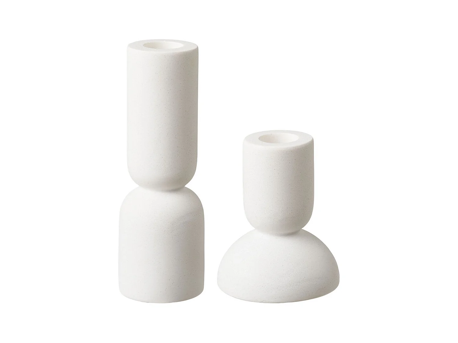 Portacandela HN26, Bianco, 7,5x7,5x15 cm, Seven Design