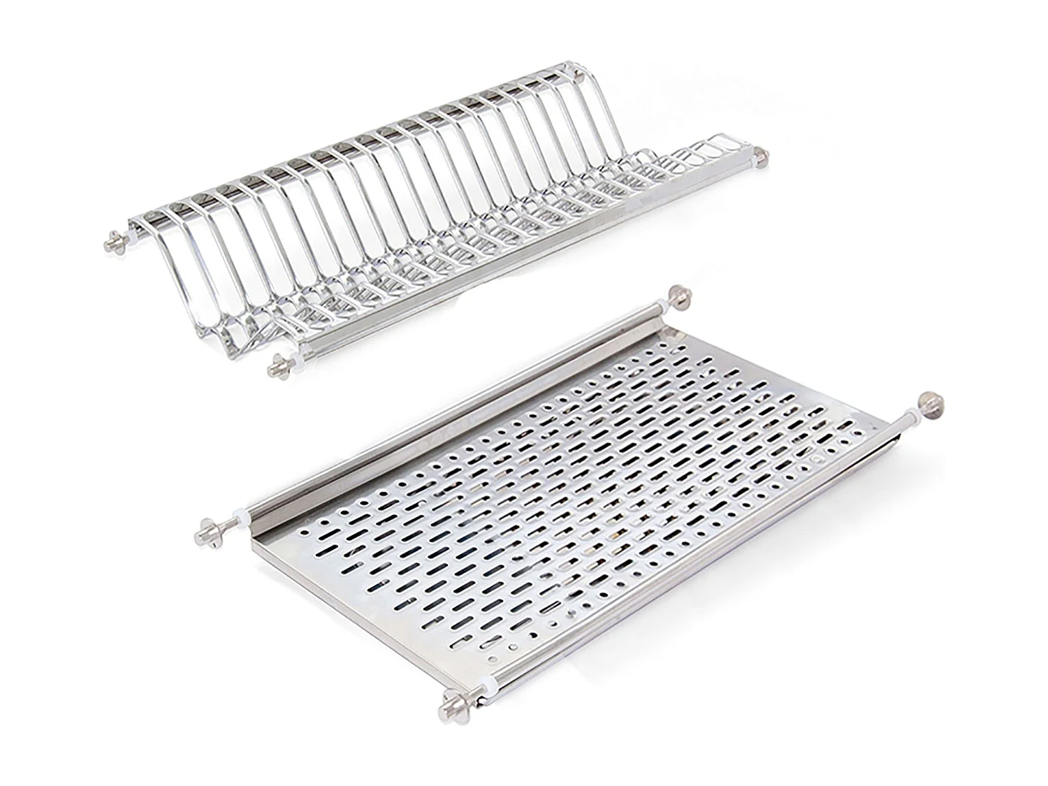 Escurreplatos para módulos altos gris acero inoxidable 57x24x12 cm