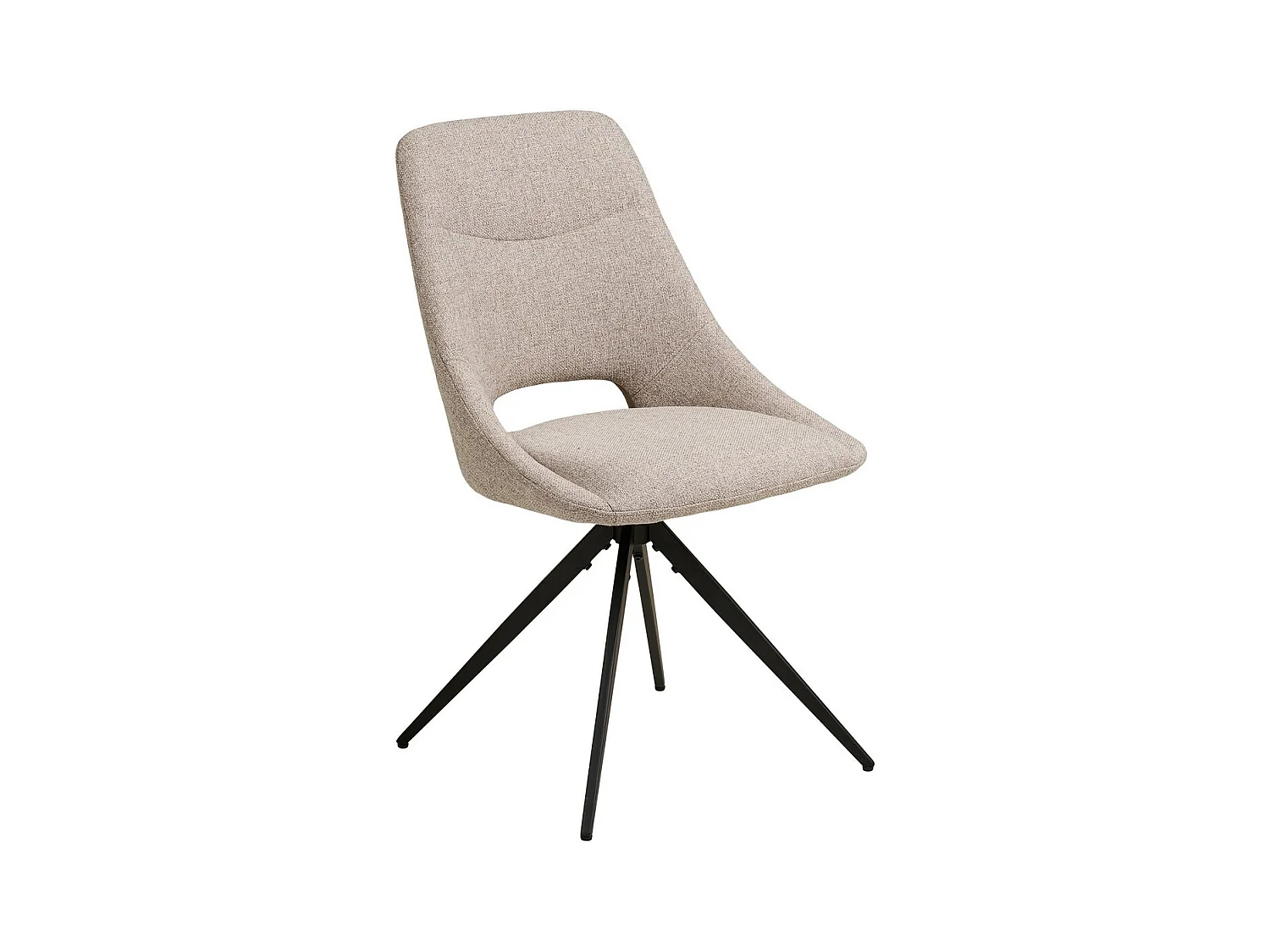 Lot de 2 Chaises Dokka, Beige, 52x57,5x87,5 cm, Seven Design