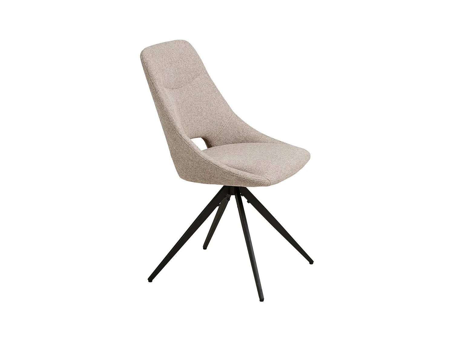 Lot de 2 Chaises Dokka, Beige, 52x57,5x87,5 cm, Seven Design