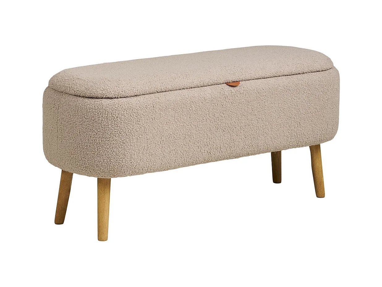 Banc avec Rangement Harlow, Beige, 95x37x45 cm, Epikasa
