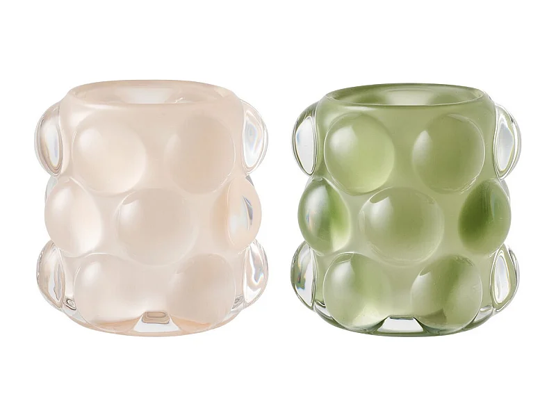 Świecznik HN25, Wielokolorowy, 8,5x8,5x8 cm, Seven Design