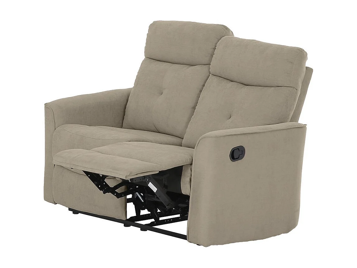 Divano Reclinabile Enea, Tortora, 134x96x103 cm, Seven Design