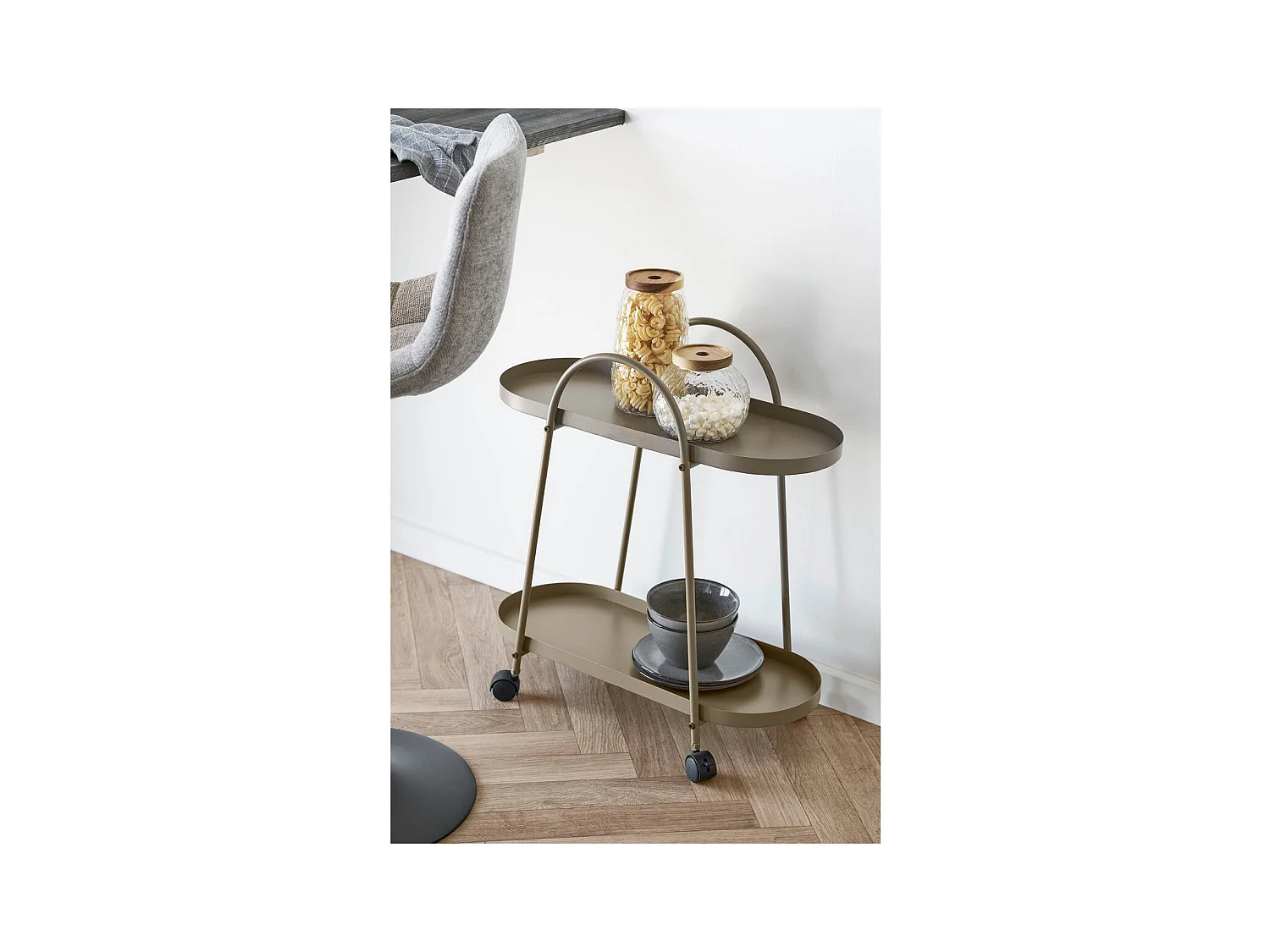 Trolley Empoli - Bruin - 27,5x60x64 cm - Seven Design