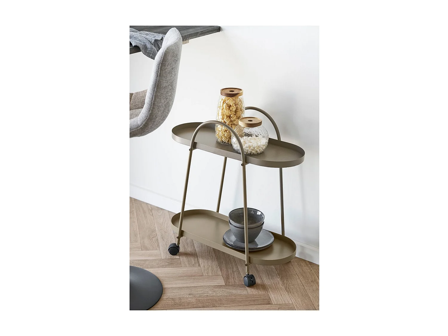 Wózek Empoli, Brązowy, 27,5x60x64 cm, Seven Design