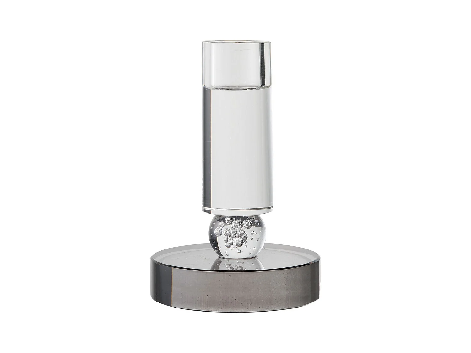 Bougeoir HN22, Argent, 9x9x13 cm, Epikasa