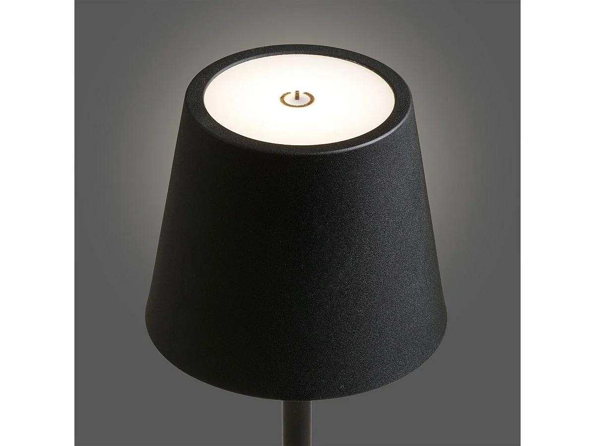 Lampe à Poser Bradford, Noir, 10x10x37 cm, Epikasa