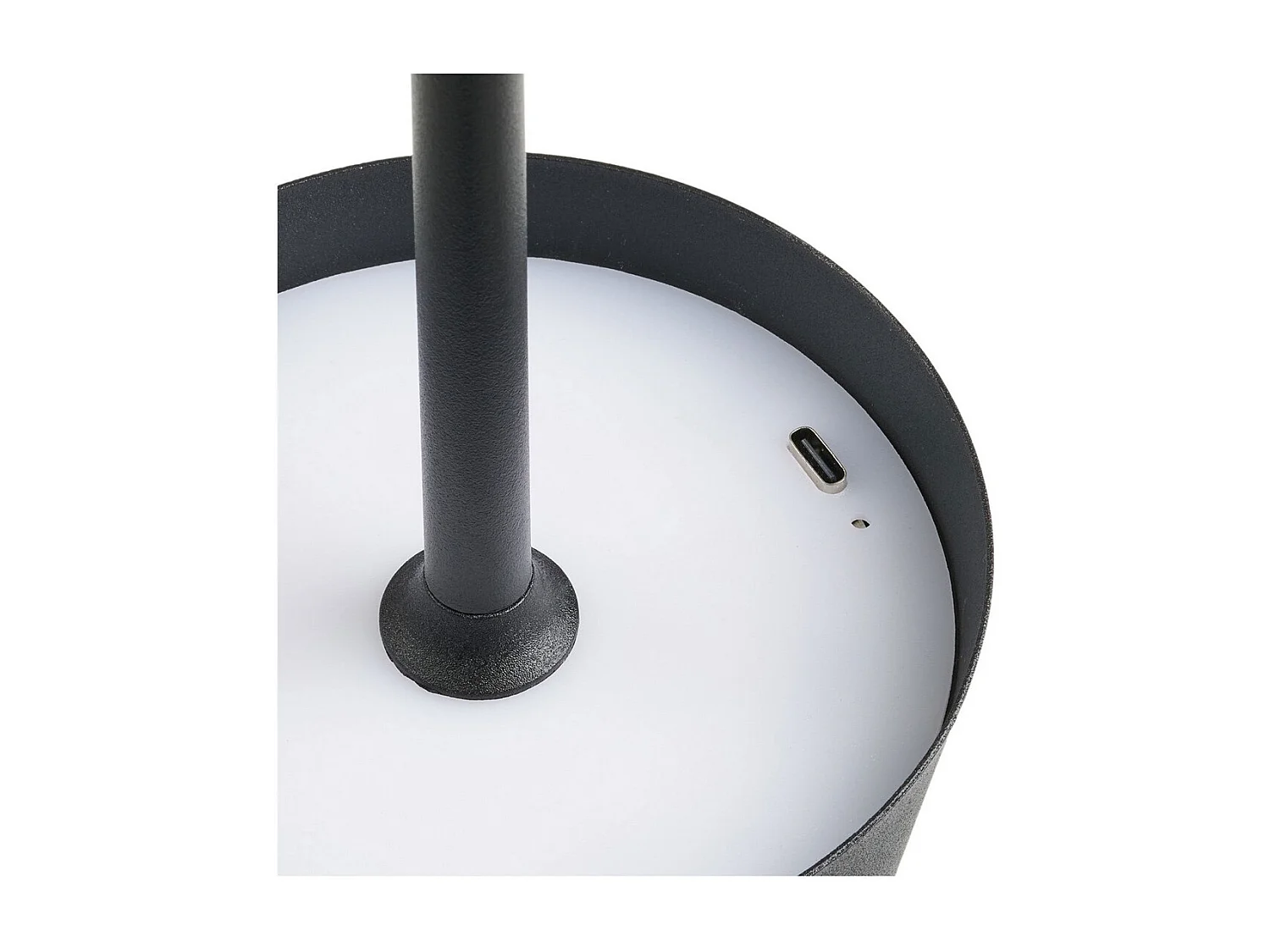 Lampe à Poser Bradford, Noir, 10x10x37 cm, Seven Design