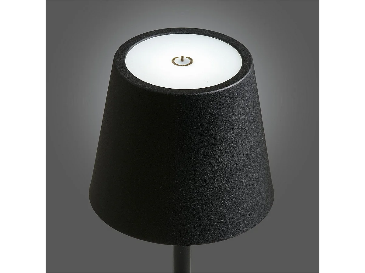 Lampe à Poser Bradford, Noir, 10x10x37 cm, Seven Design